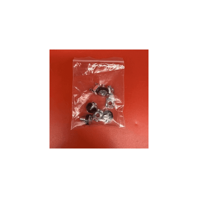 4 x Cage Nuts With Plastic Washers And Mounting Screws Nickel