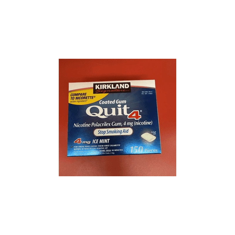 Kirkland Quit 4 mg Ice Mint 150 Pieces 01/2027 Kirkland Signature Gum Adult Oral