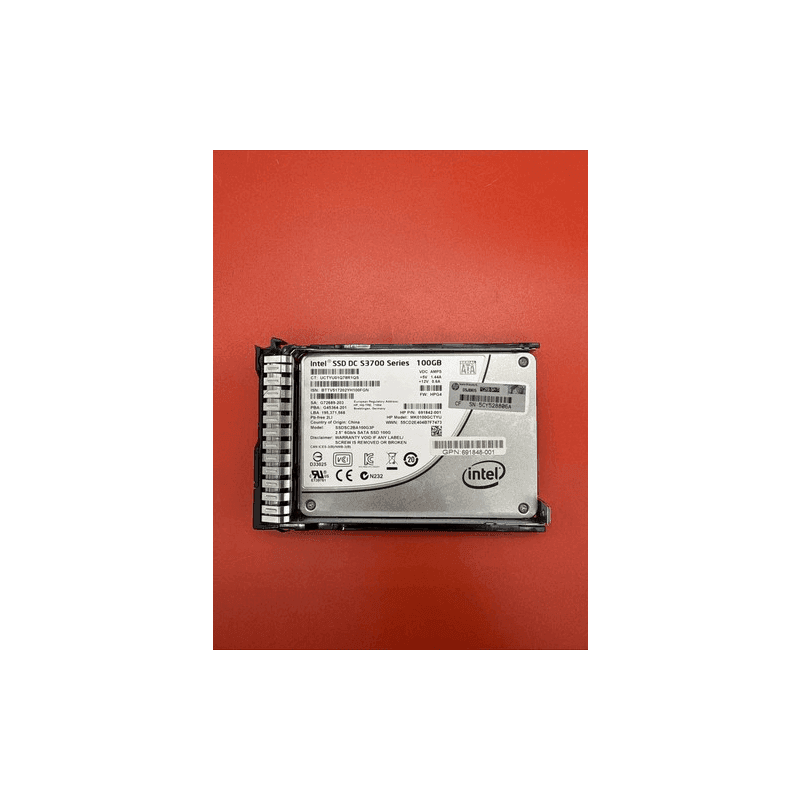 HP 100GB SATA 2.5” SSD 751949-B21 752665-001 MK0100GCTYU 692164 HPe Tray