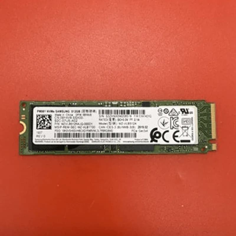Dell 512GB 9Y4V9 09Y4V9 MZ-VLB512A M.2 NVMe Solid State Drive Internal SSD Green