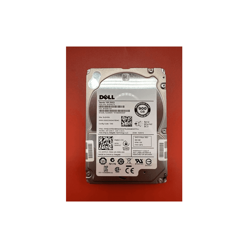 Dell XRRVX 0XRRVX ST9900605SS 9XS056-251 900GB SAS 6Gbps SED 10K 2.5 Hard Drive