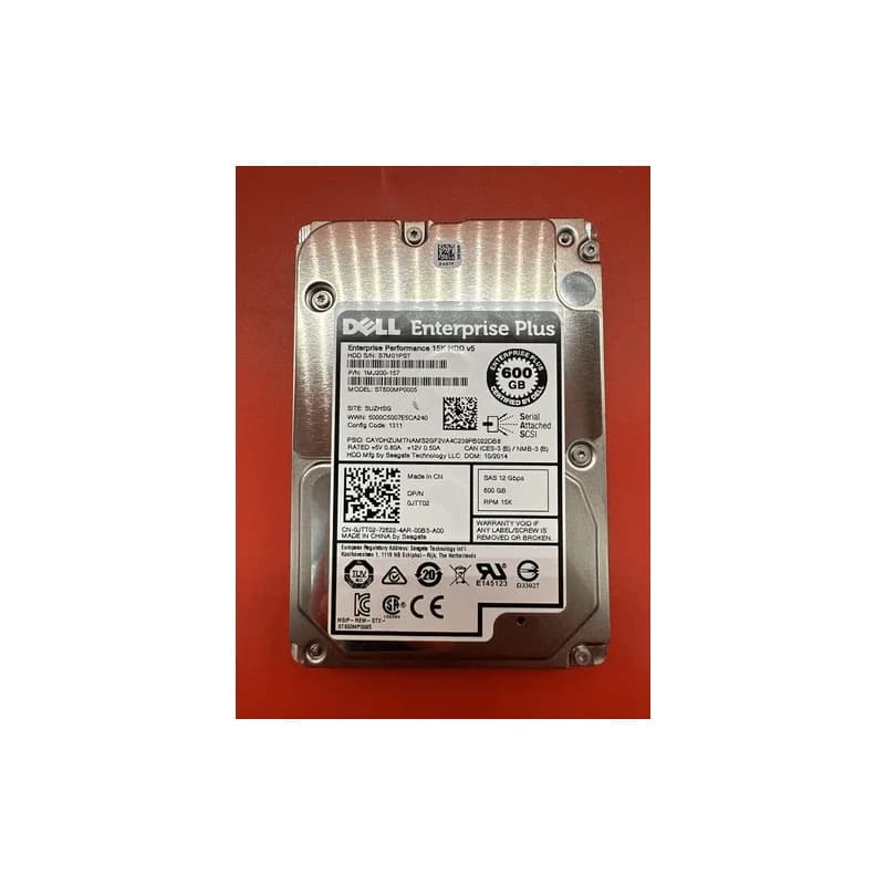 Dell JTT02 0JTT02 600GB SAS 12Gbps 15K 2.5 Hard Drive ST600MP0005 Silver 600 GB