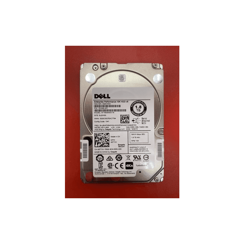 Dell 6TTVV 06TTVV 1.8TB SAS 6Gbps SED 4Kn 10K 2.5â  Hard Drive ST1800MM0118