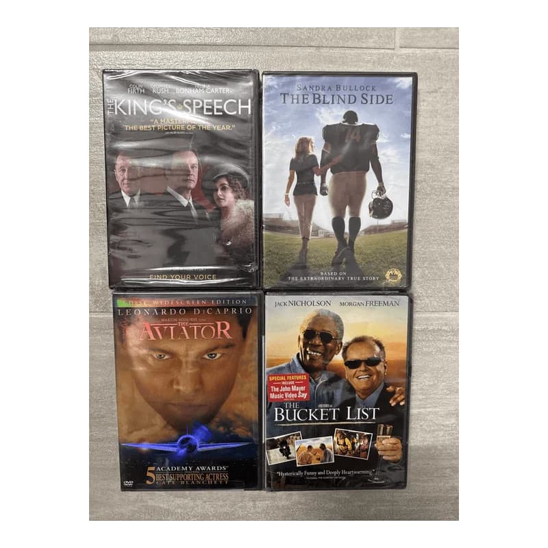 Lot Of 4 DVD King’s Speech Aviator The Blind Side Bucket List DVD New Sealed