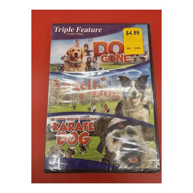 Family Films Triple Feature (DVD) Dog Gone Angel Dog Karate Dog New Sealed