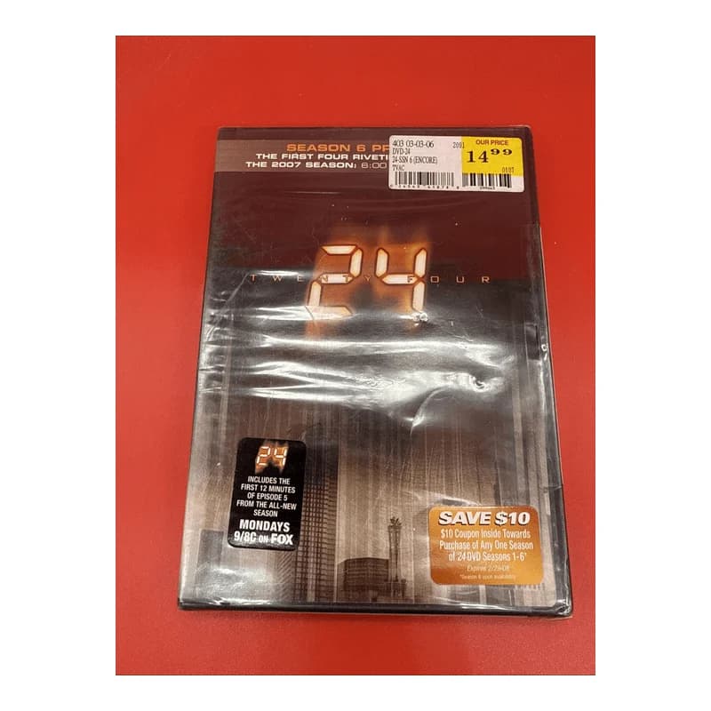 24 - Season 6 Premiere (DVD, 2007) - Brand New Sealed Action &amp; Adventure NR