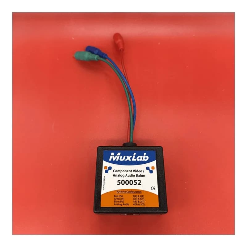 MuxLab 500052 Component Video Analog Audio ProAV Balun RJ45 Camcorder Staging