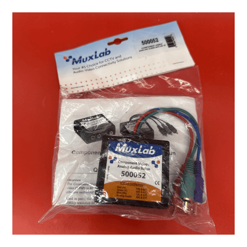 MuxLab 500052 Component Video Analog Audio ProAV Balun RJ45 New Sealed