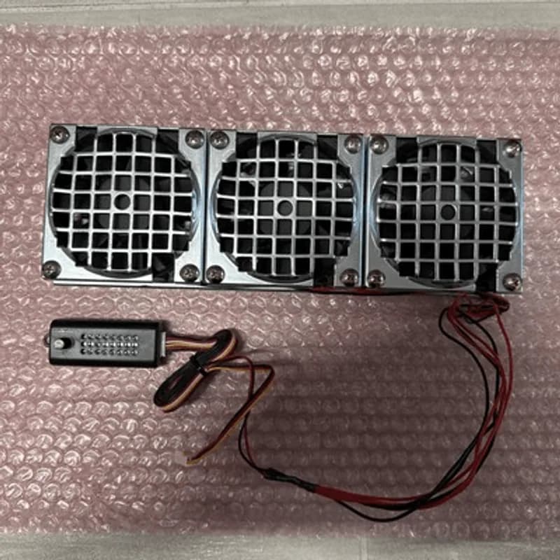 Sunon 3 Fan In Fusion Research Cage With Zalman Fan Mate 2 Fan &amp; Shroud Assembly