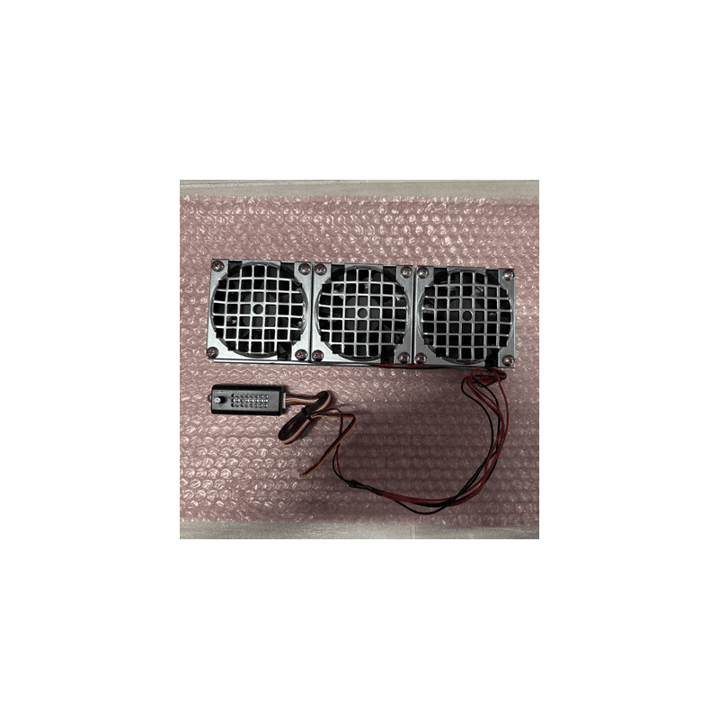 Sunon 3 Fan In Fusion Research Cage With Zalman Fan Mate 2 Fan &amp; Shroud Assembly