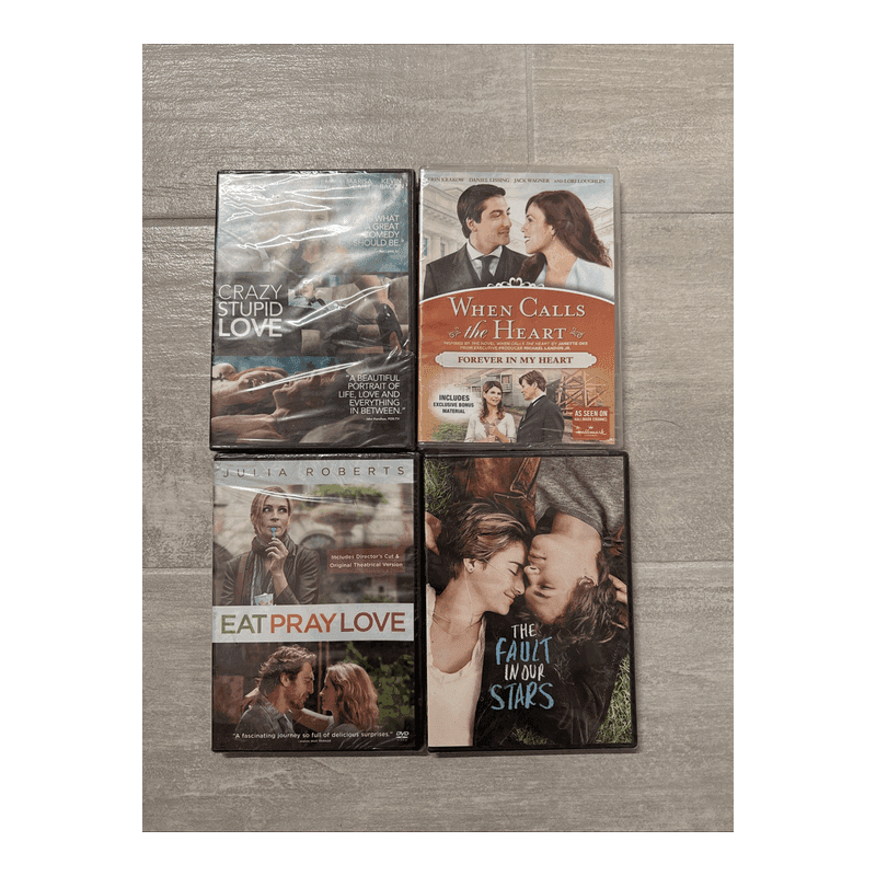 Lot Of 4 Rom Com Crazy Stupid Love Eat Pray Love The Fault In Our Stars - NEW
