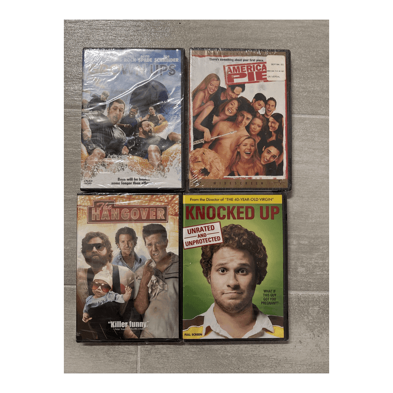 Lot Of 4 Comedy Grown Ups American Pie Hangover Knocked Up DVD  Brand New Sealed