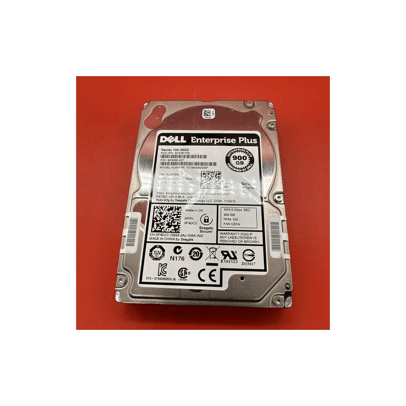 Dell P4DC3 0P4DC3 900GB 10K SAS SED 2.5 Hard Drive  ST9900605SS Silver Hot Swap