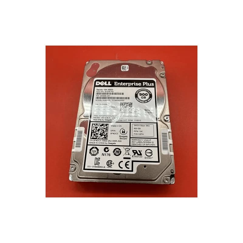 Dell P4DC3 0P4DC3 900GB 10K SAS SED 2.5 Hard Drive  ST9900605SS Silver Hot Swap