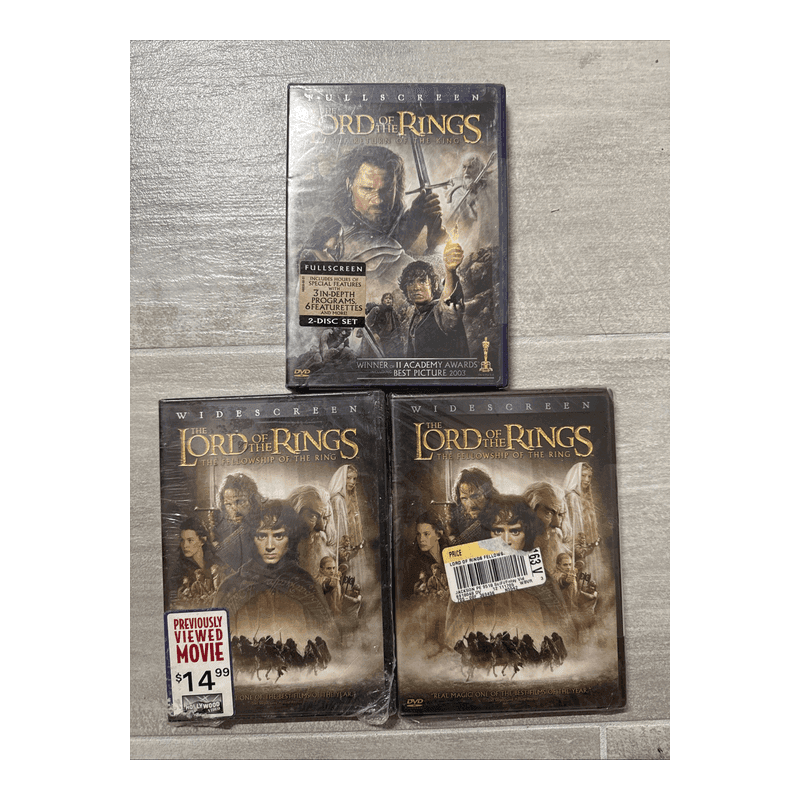 The Lord of the Rings: Lot Of 3 Collectors Set DVD Fellowship &amp; Return - NEW!!