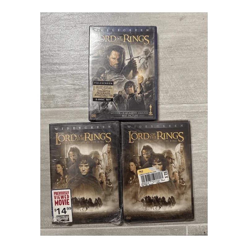The Lord of the Rings: Lot Of 3 Collectors Set DVD Fellowship &amp; Return - NEW!!