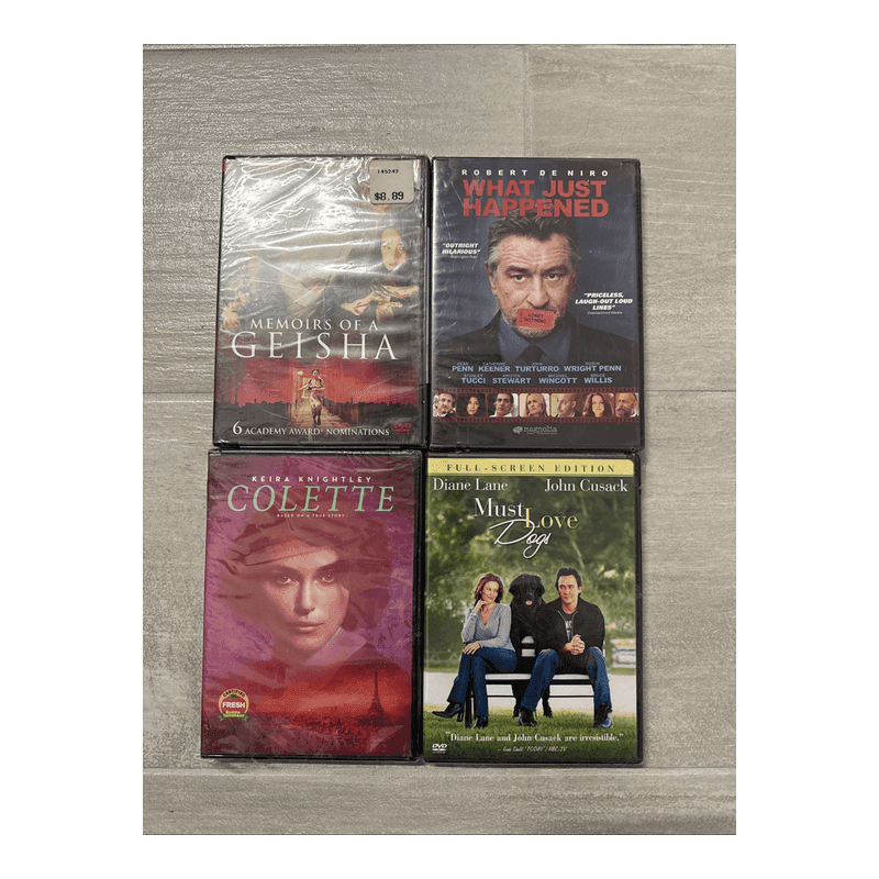 Lot Of 4 DVD Memoirs Of A Geisha What Just Happened Colette Must Love Dogs NEW