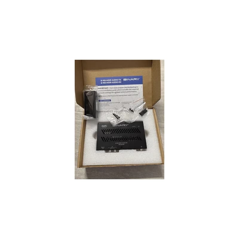 Binary B-900-MOIP-AUDIO-RX MoIP Audio Receiver Media Over IP Black Wired RCA