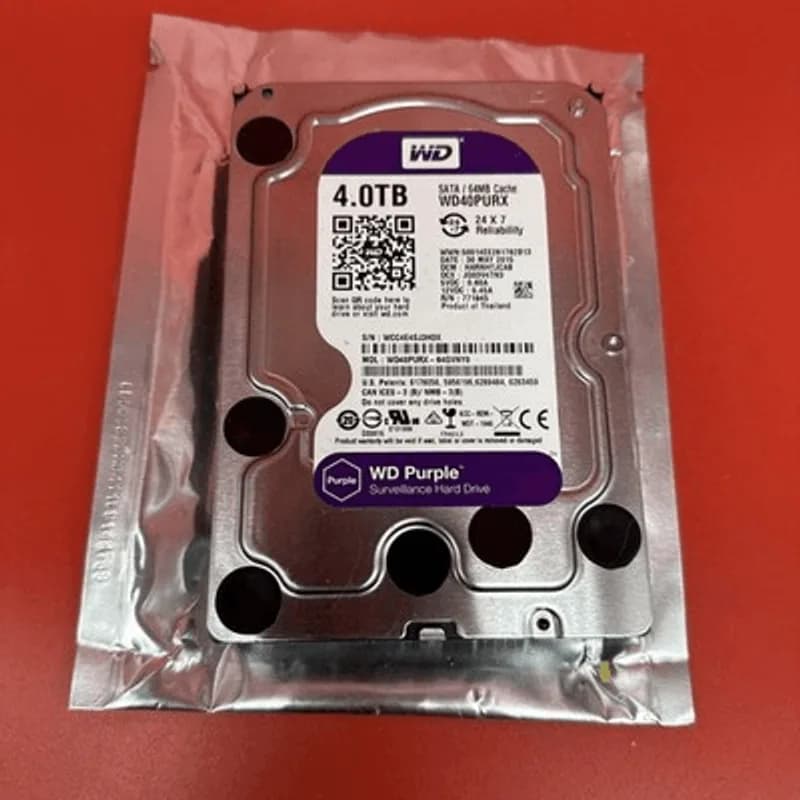 Western Digital Purple 4TB,Internal,5400 RPM,3.5 inch (WD40PURX) Hard Drive HDD