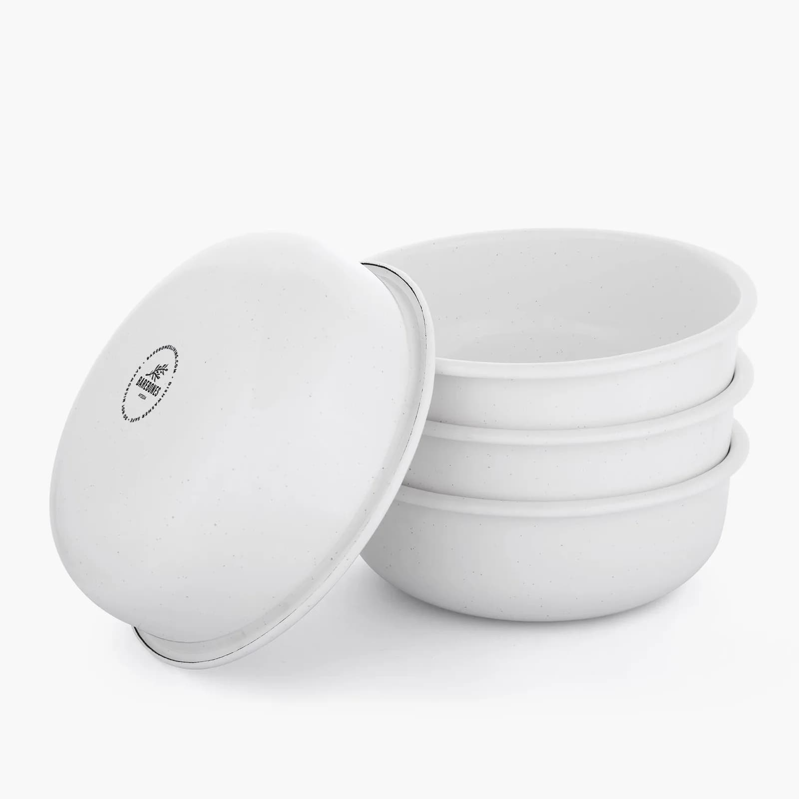 Rolled Enamelware Bowl Set - Soft White — Barebones