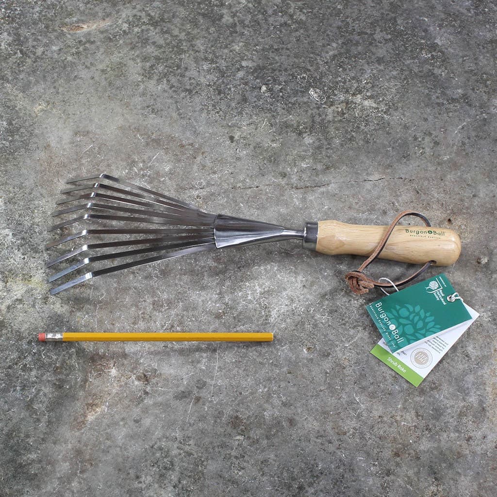 Burgon & Ball Shrub Rake Stainless Steel Soil British NEW - Image 4