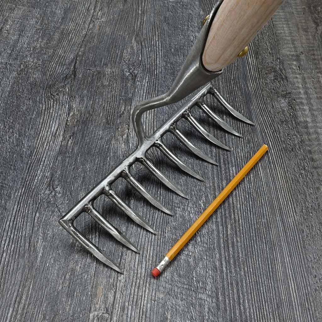 Sneeboer Narrow 10-Tine Garden Rake Stainless Steel Hand-Forged Soil Dutch NEW - Image 5
