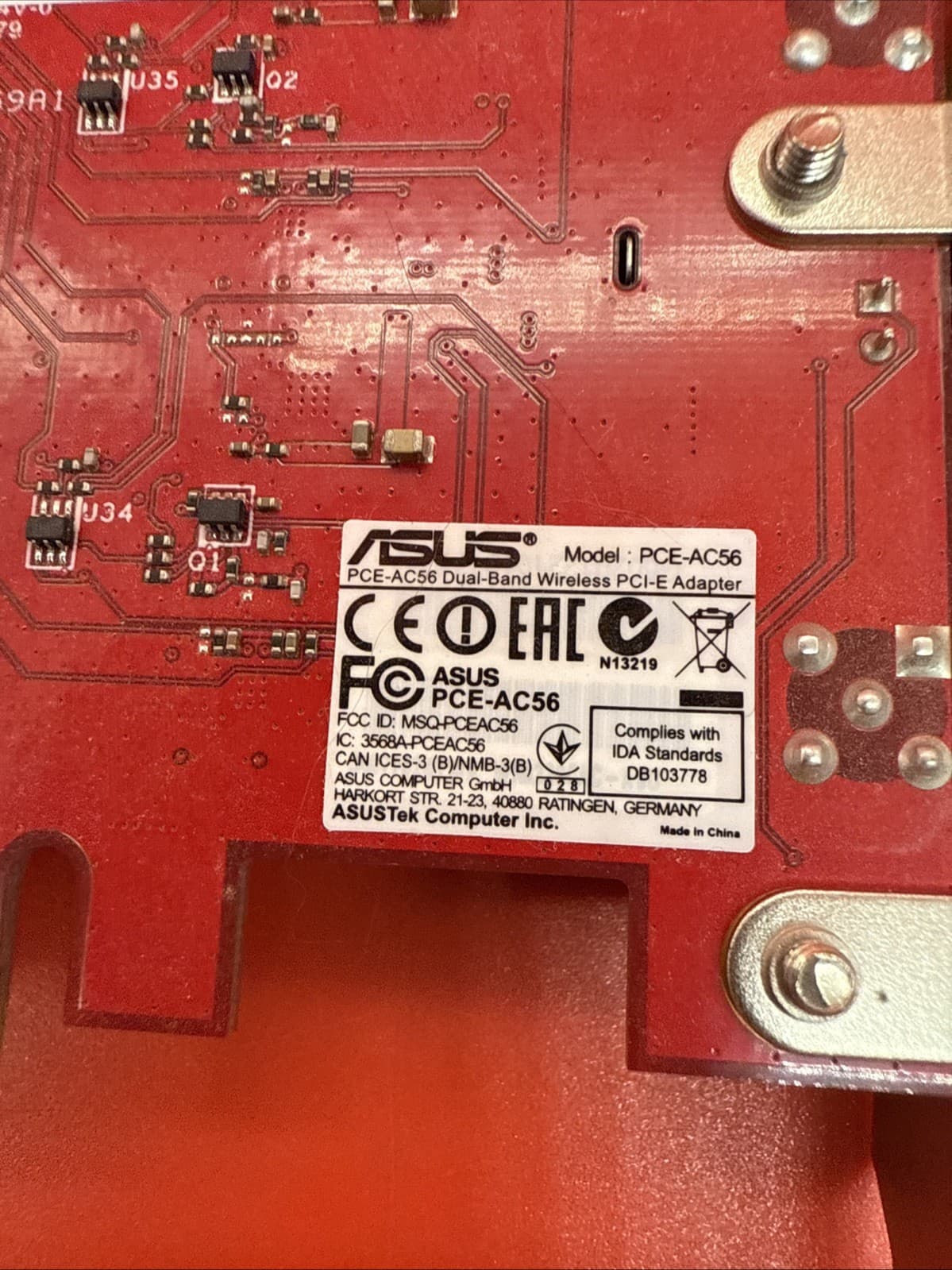 Asus PCE-AC56 Dual-Band Wireless PCI-E Adapter - Full Height - No Antenna - Image 8