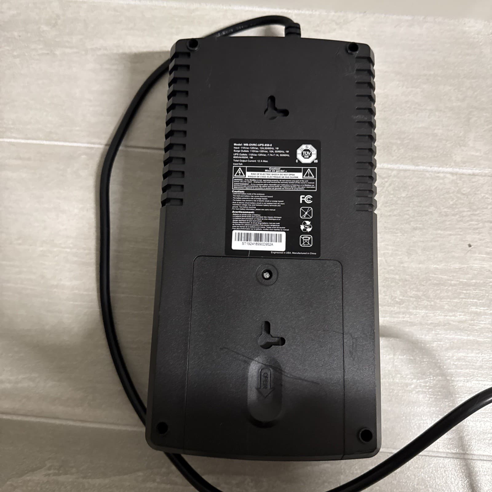 WattBox® Standby UPS & Battery 8 Outlet  WB-OVRC-UPS-850-8 NO BATTERY FREE SHIP - Image 8