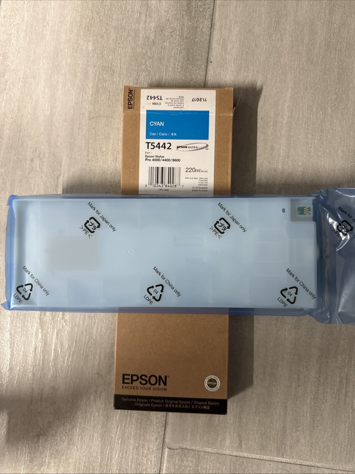 New Sealed Epson T5442 Cyan Ink Cartridge For Stylus Pro 4000 9600 For Epson - Image 3