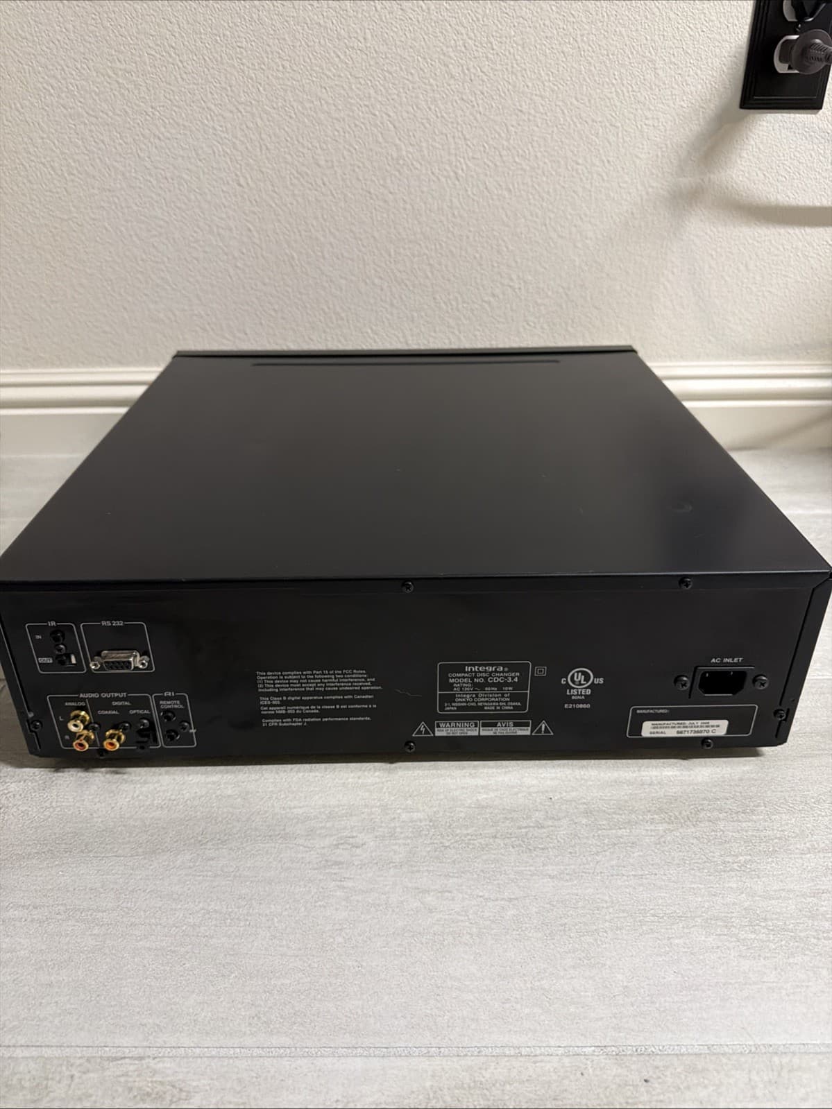 Integra CDC 3.4 6-Disc Carousel CD Player Carousel No Remote - Tested, Working - Image 8