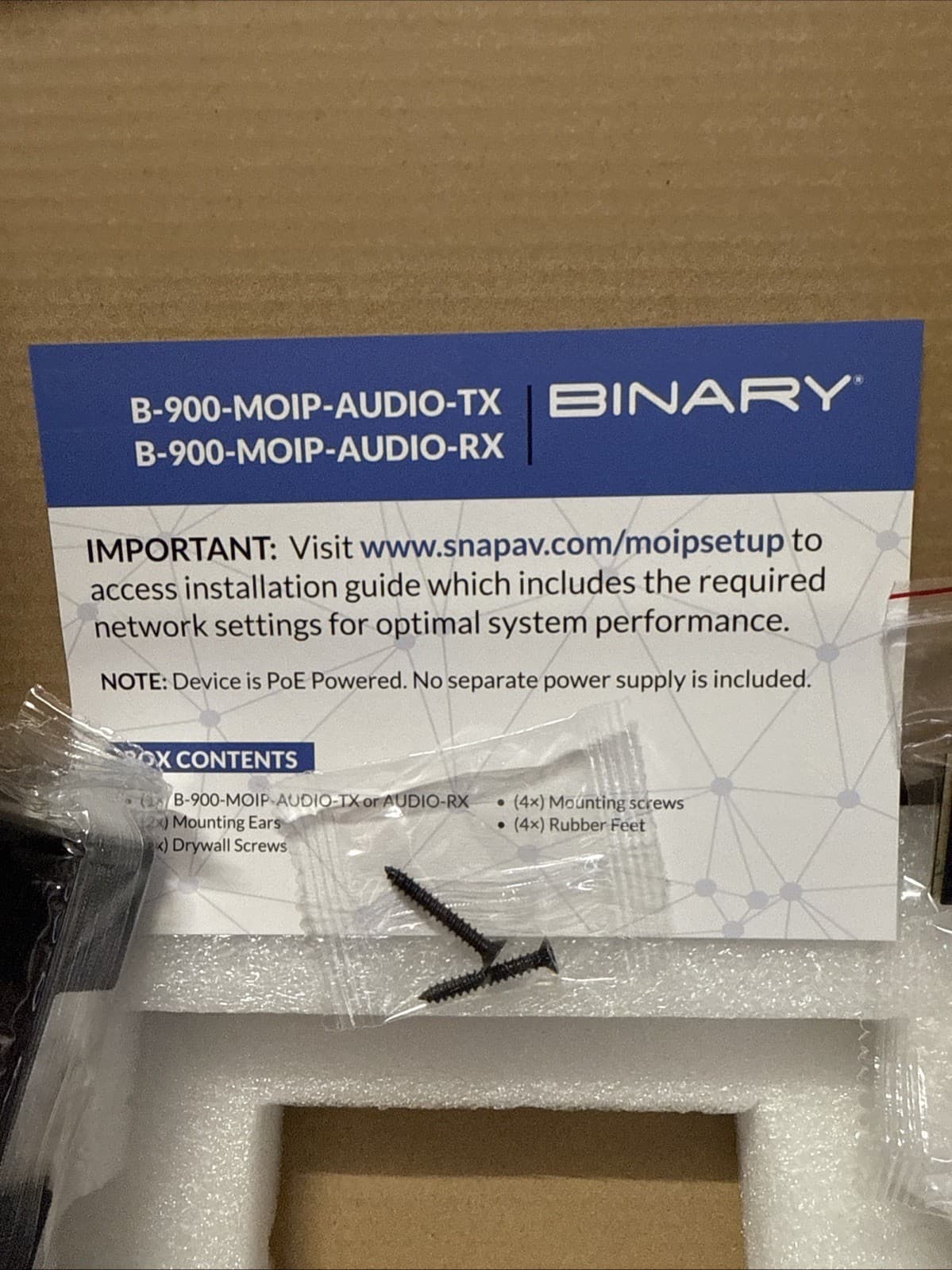 Binary B-900-MOIP-AUDIO-TX MoIP Audio Transmitter Media Over IP Black RJ45 - Image 8