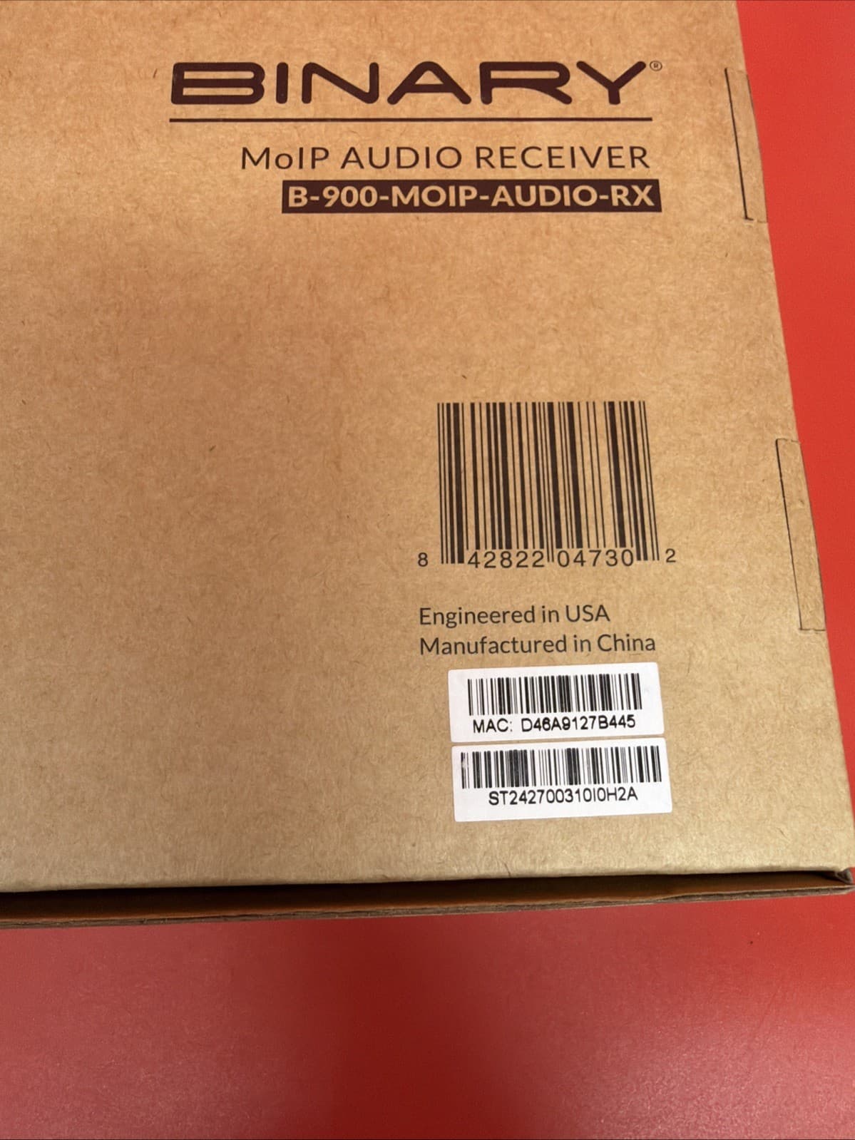 Binary B-900-MOIP-AUDIO-RX MoIP Audio Receiver Media Over IP Black Wired RCA - Image 9