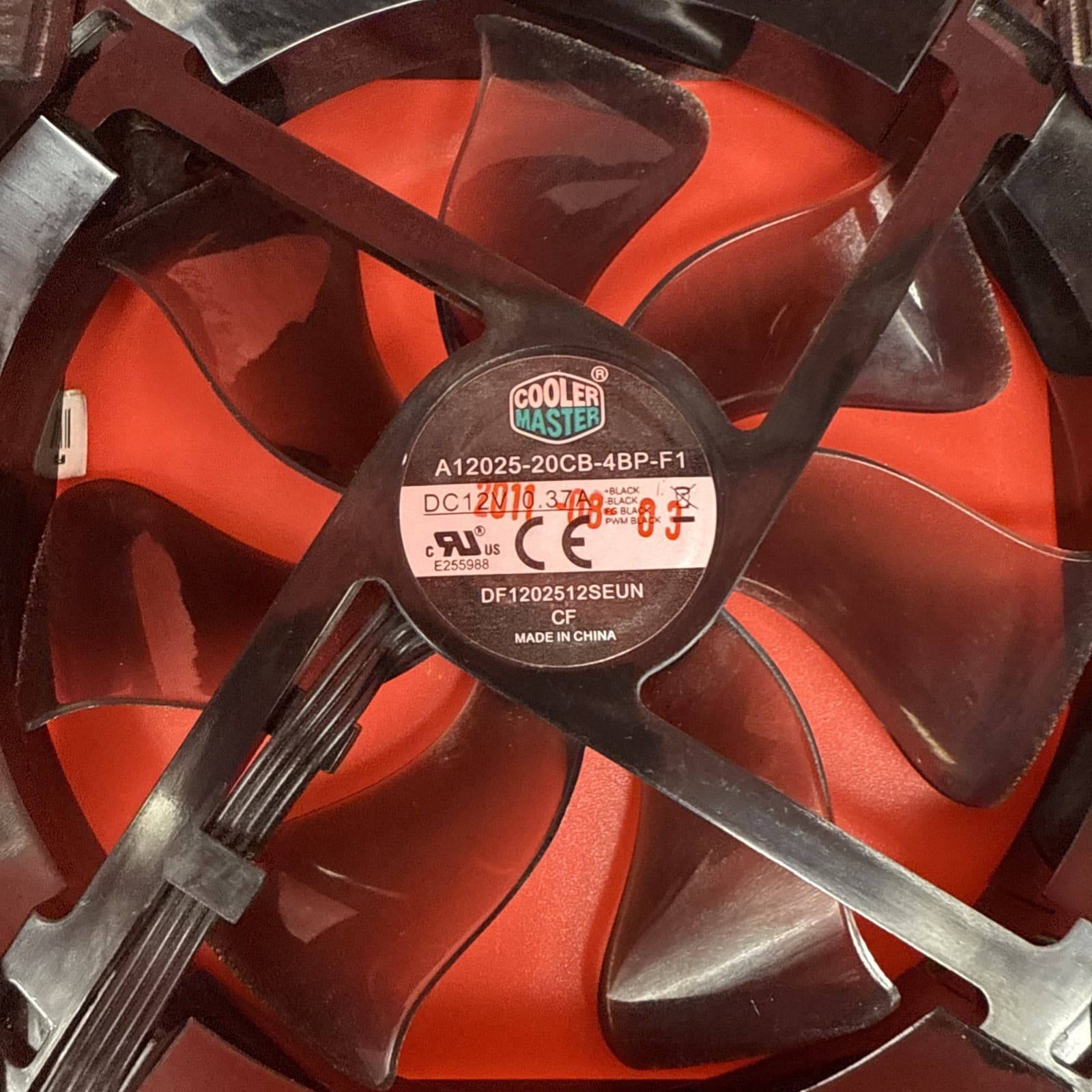 Cooler Master A12025-20CB-4BP-F1 DF1202512SEUN 120mm 12cm Case Heat Sink Fan - Image 2