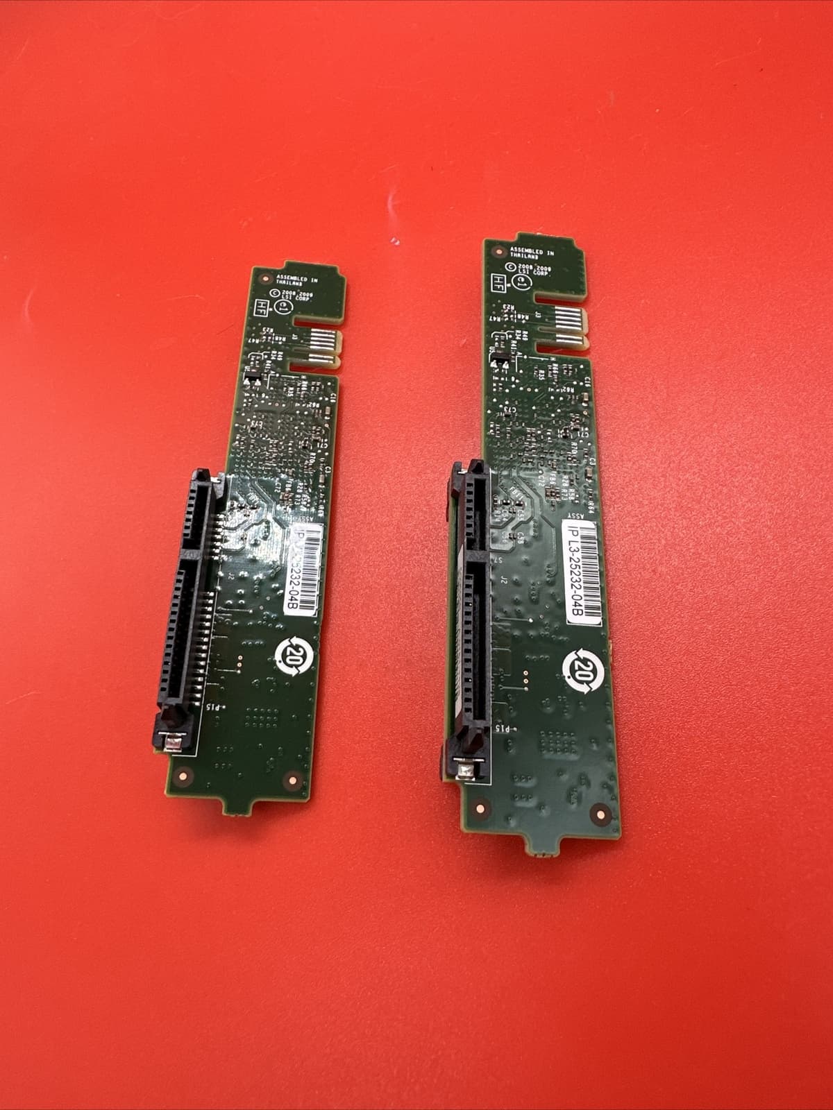 Lot of 2 NetApp L3-25232-04B L3-25232 500605B SATA To SAS Interposer LSI Green - Image 3
