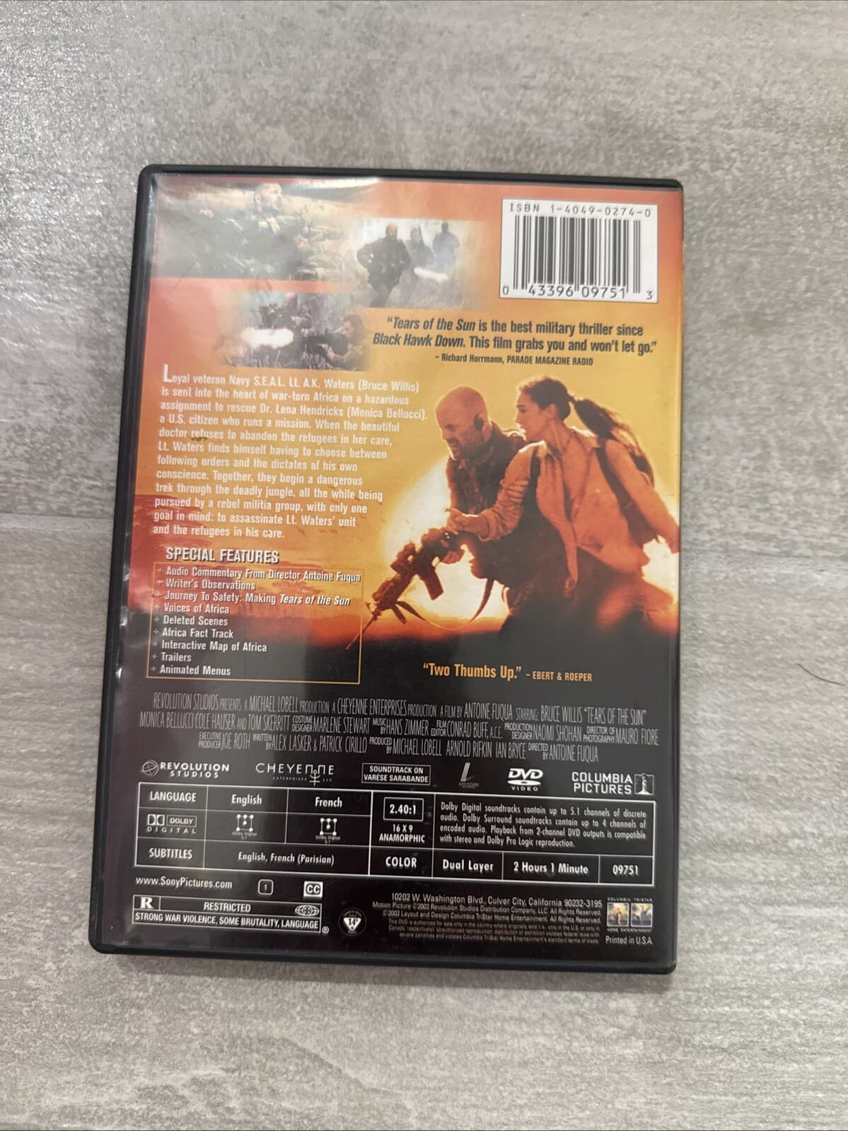 Tears of the Sun (DVD, 2003) - Image 2