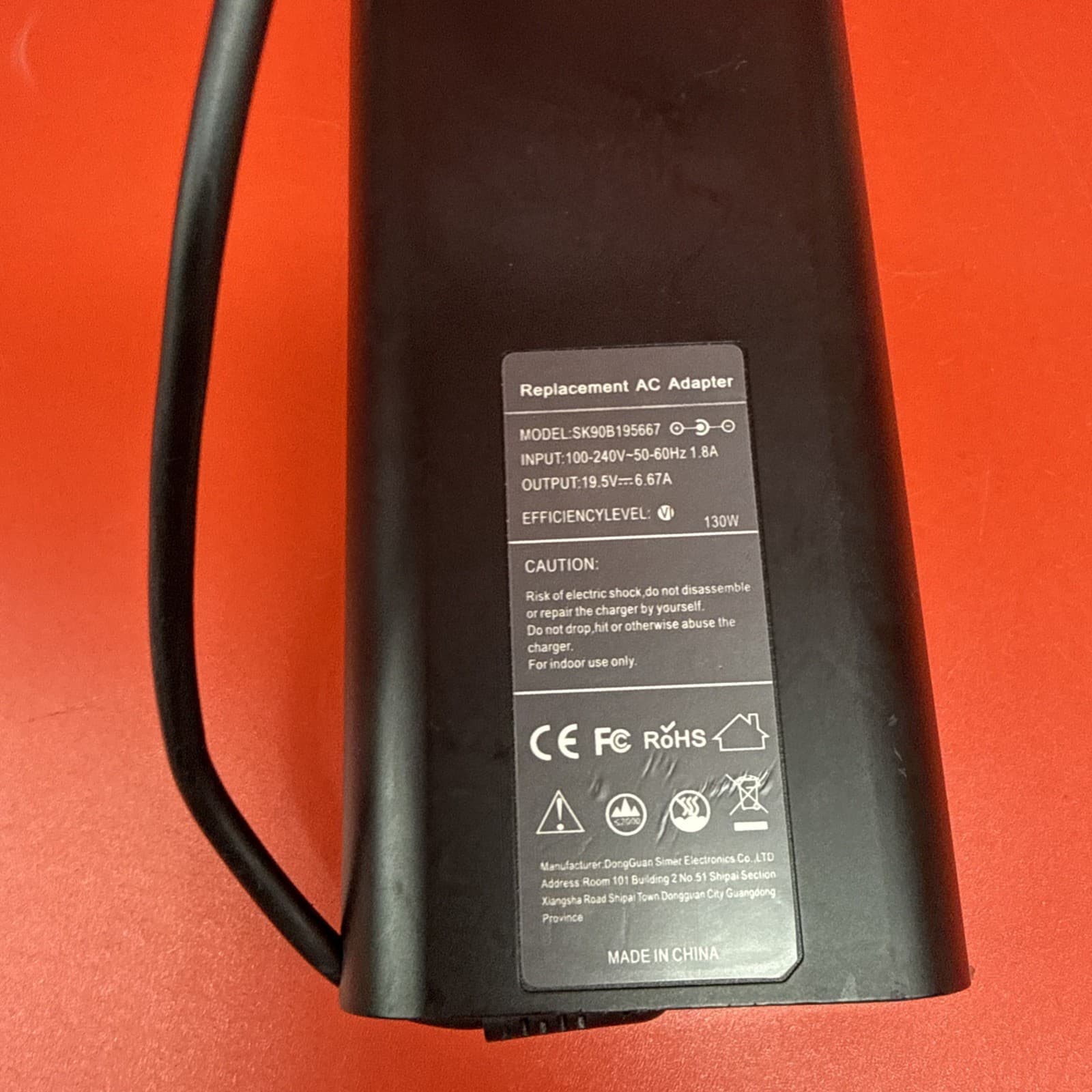 Universal 130w SK90B195667 19.5v 4.5mm Tip Ac Adapter AC/Standard Black 19.5 V - Image 3