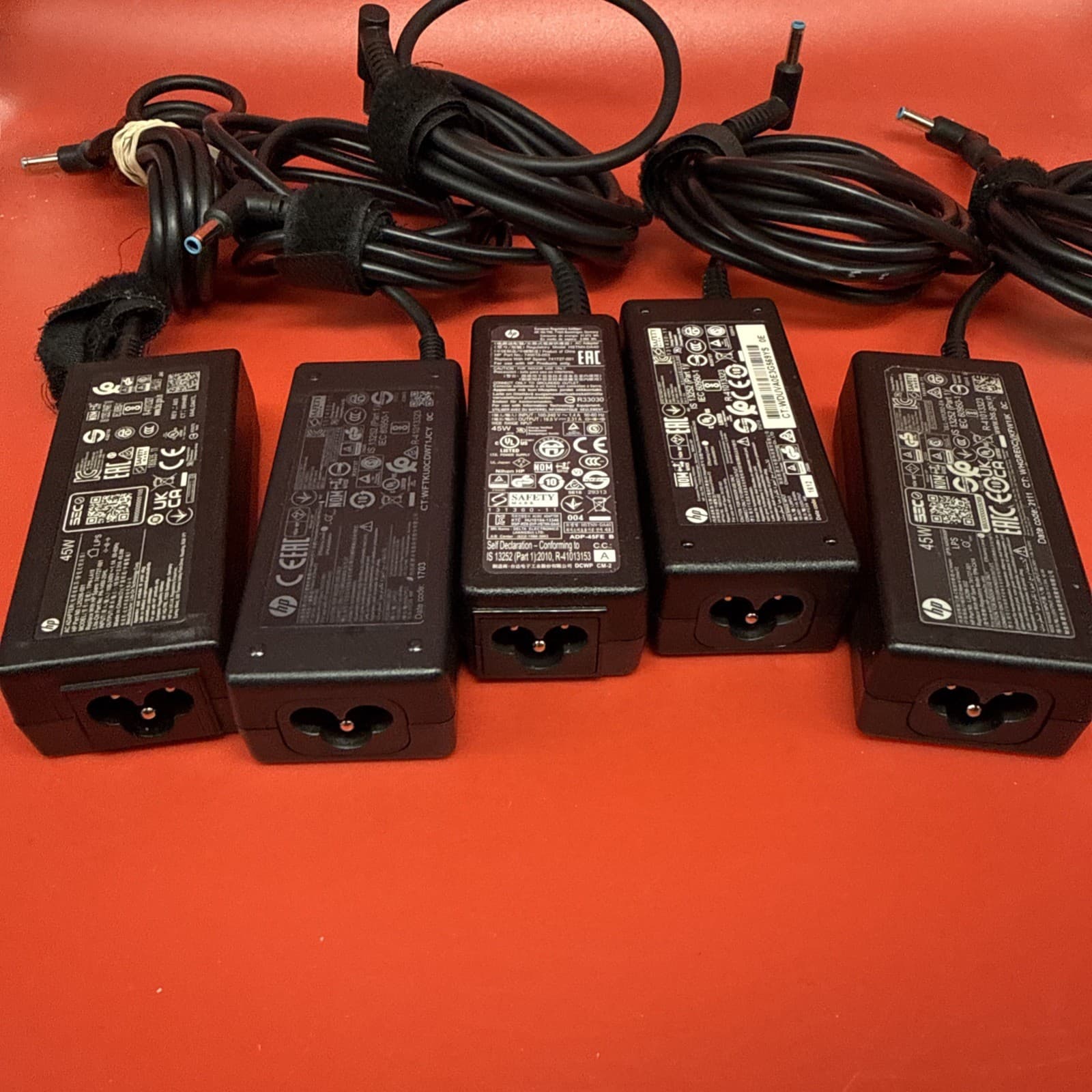 Lot Of 5 HP 45w AC Adapter 741727-001  AC/Standard Black For HP L25296-002 - Image 7
