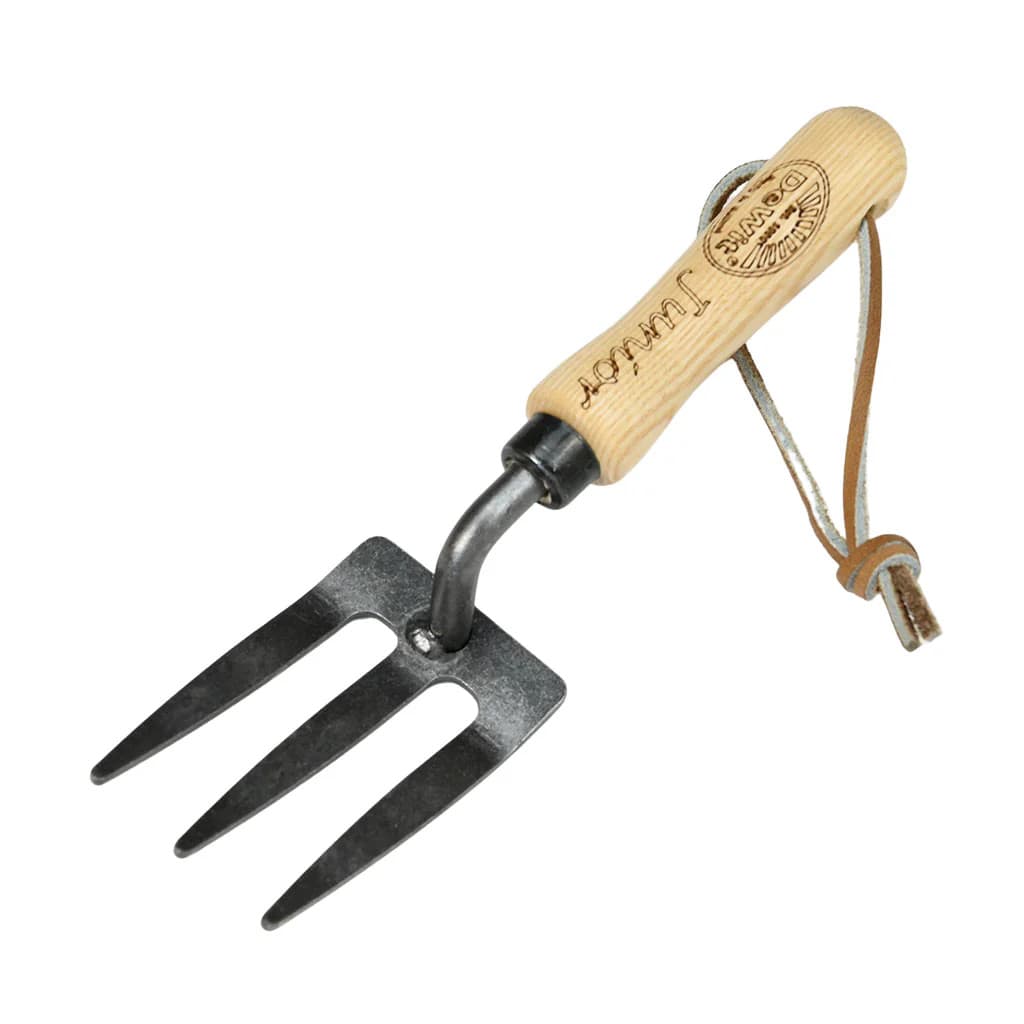 DeWit Junior Children's Hand Fork Boron Steel Ash Handle Hand-Forged Digging NEW