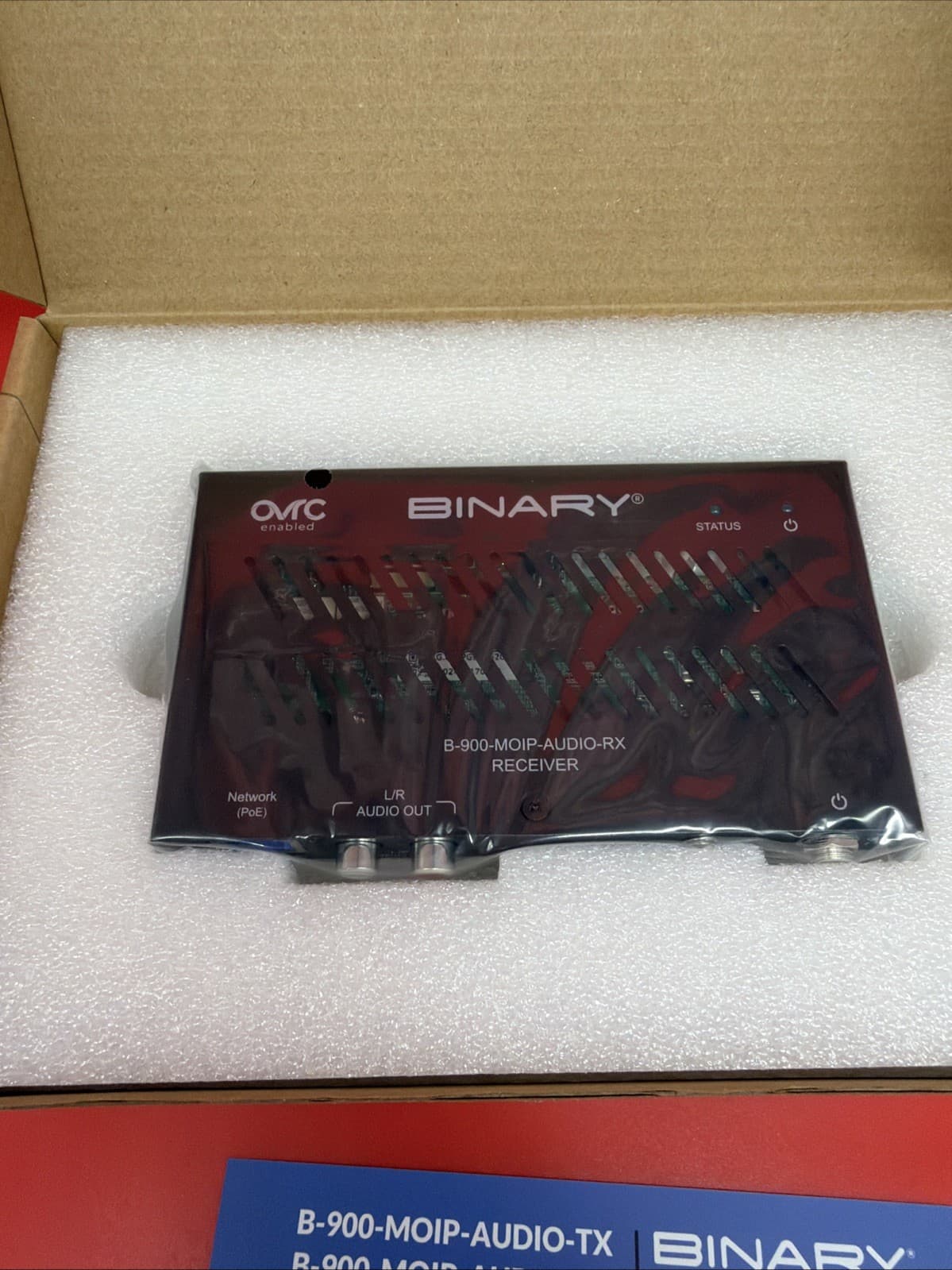 Binary B-900-MOIP-AUDIO-RX MoIP Audio Receiver Media Over IP Black Wired RCA - Image 3