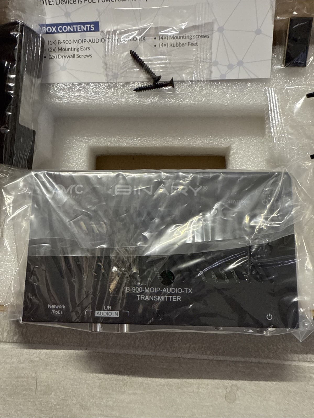 Binary B-900-MOIP-AUDIO-TX MoIP Audio Transmitter Media Over IP Black RJ45 - Image 2