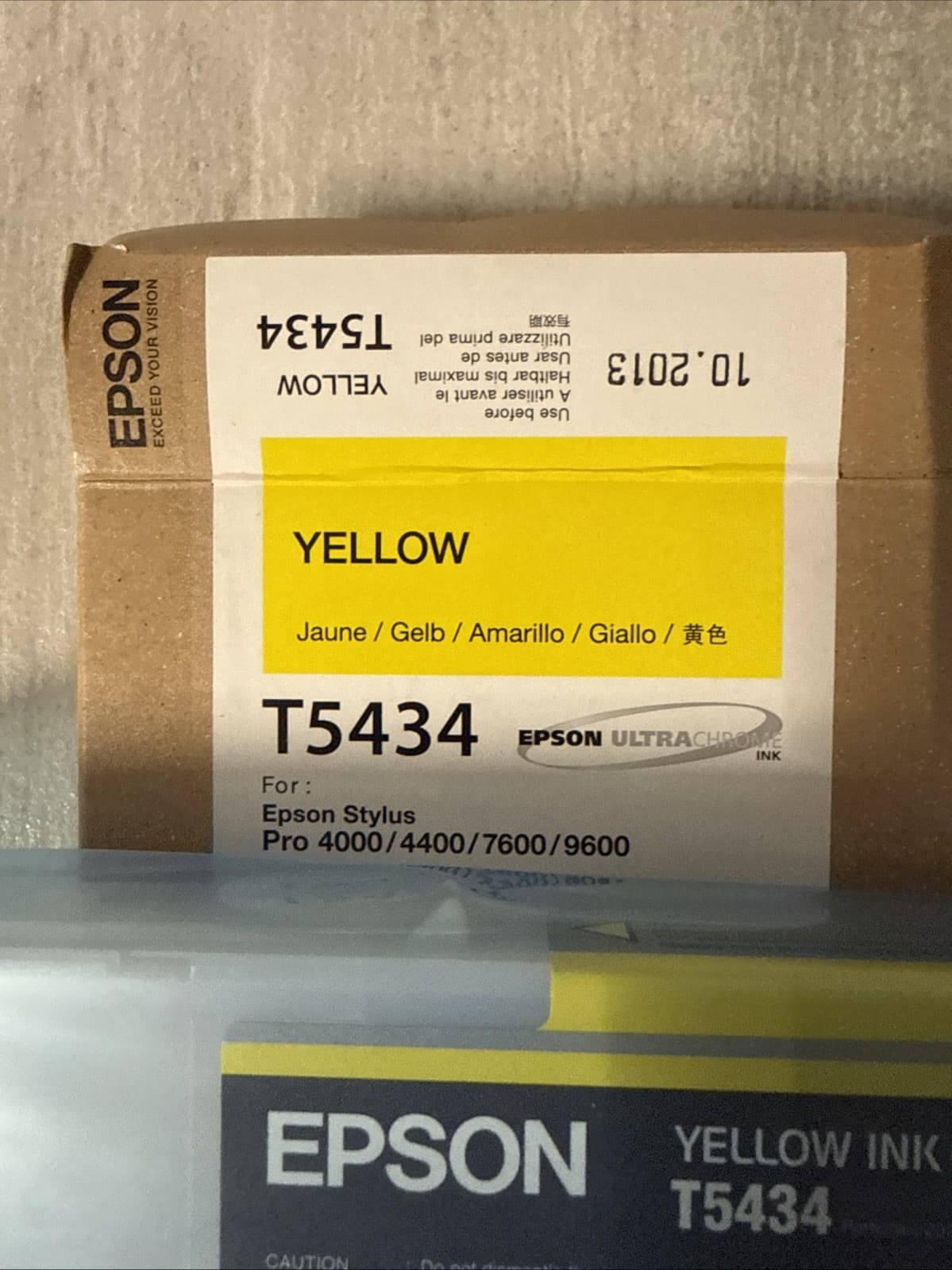 NIB Genuine Epson T5434 Yellow 110ml K3 Ink Stylus Pro 4000/7600/9600 For Epson - Image 3