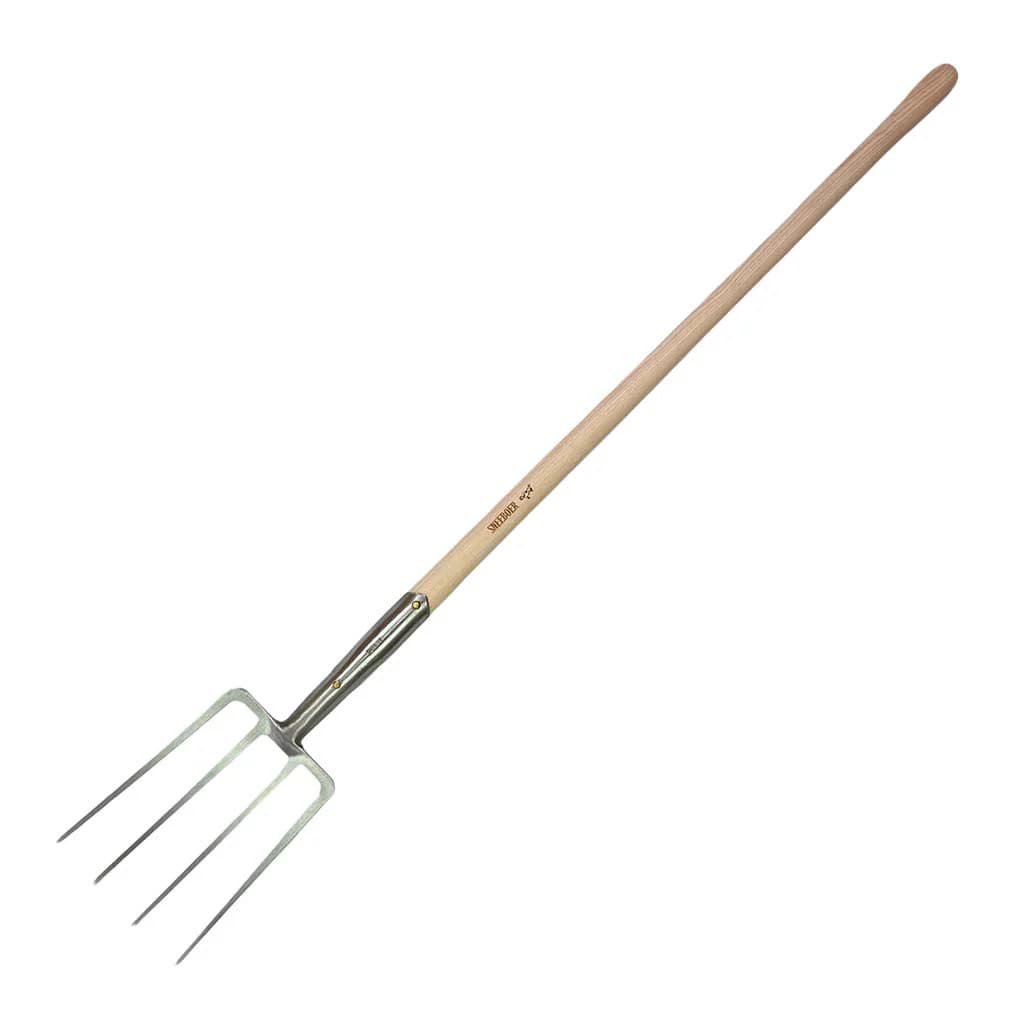 Sneeboer Garden Compost Fork - Knob Handle Stainless Steel Hand-Forged Dutch NEW