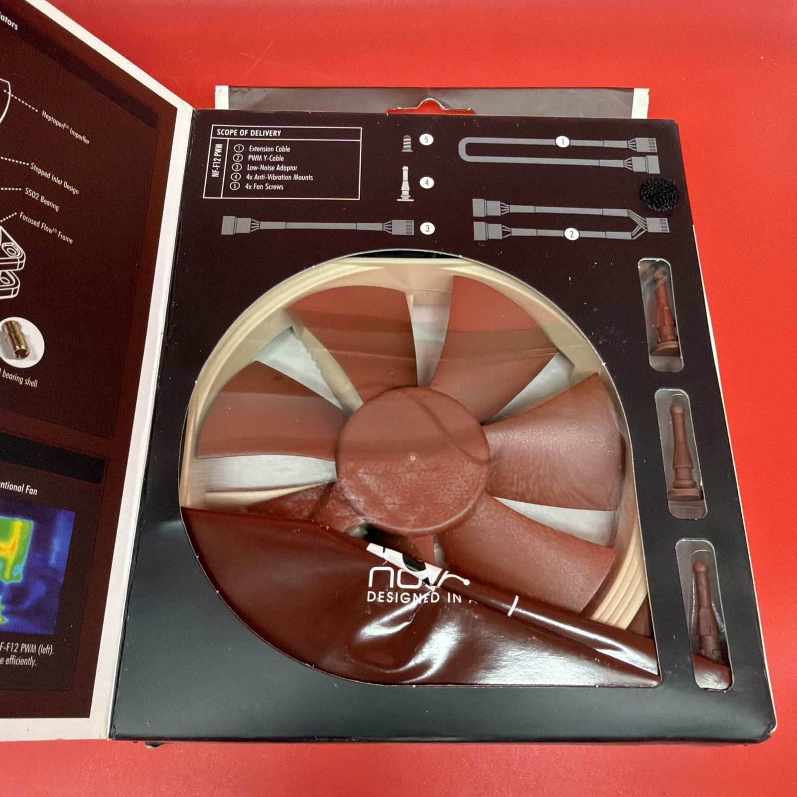 Noctua NFF12PWM 120mm Cooling Fan - Brown Case Fan Aluminum 12 V 1500 RPM 4-Pin - Image 6