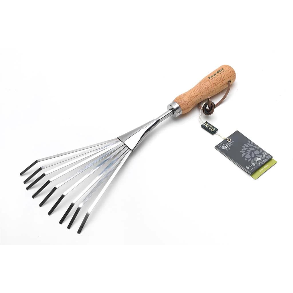 Burgon & Ball Shrub Rake Stainless Steel Soil British NEW