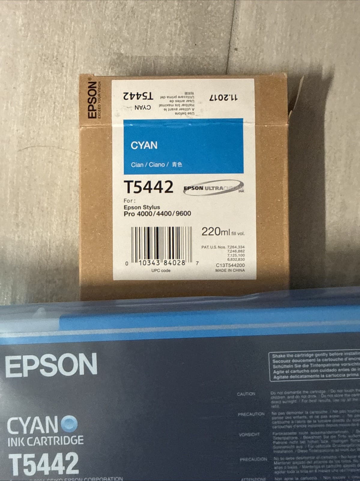 New Sealed Epson T5442 Cyan Ink Cartridge For Stylus Pro 4000 9600 For Epson - Image 2