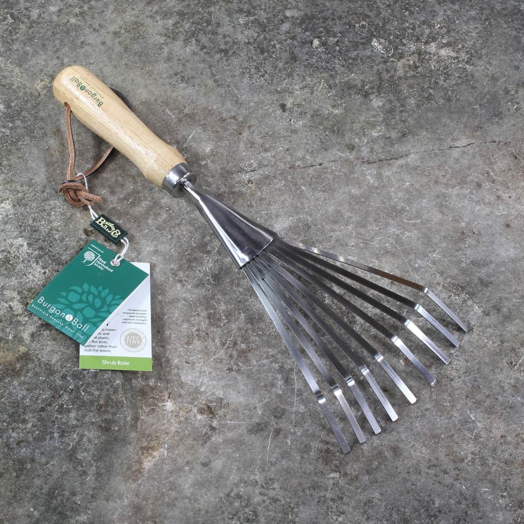 Burgon & Ball Shrub Rake Stainless Steel Soil British NEW - Image 2