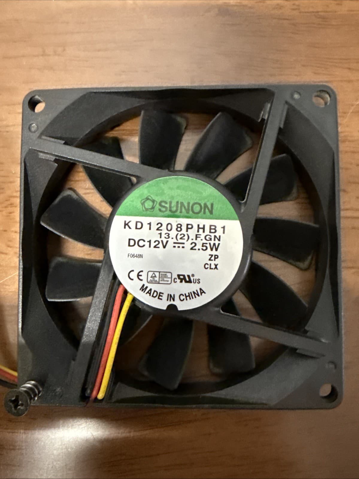 Sunon KD1208PHB1 DC12V 2.5W Chassis Fan From Savant MSC-1200 DC Fan Plastic 12 V - Image 2