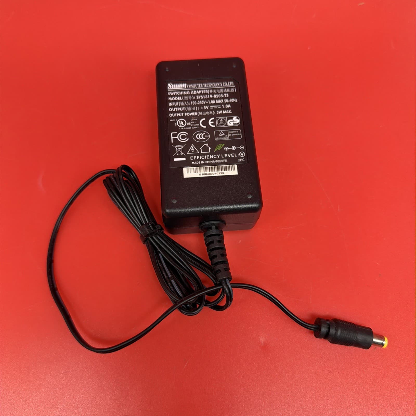Sunny Computer Technology SYS1319-0505-T3 5w Power Supply