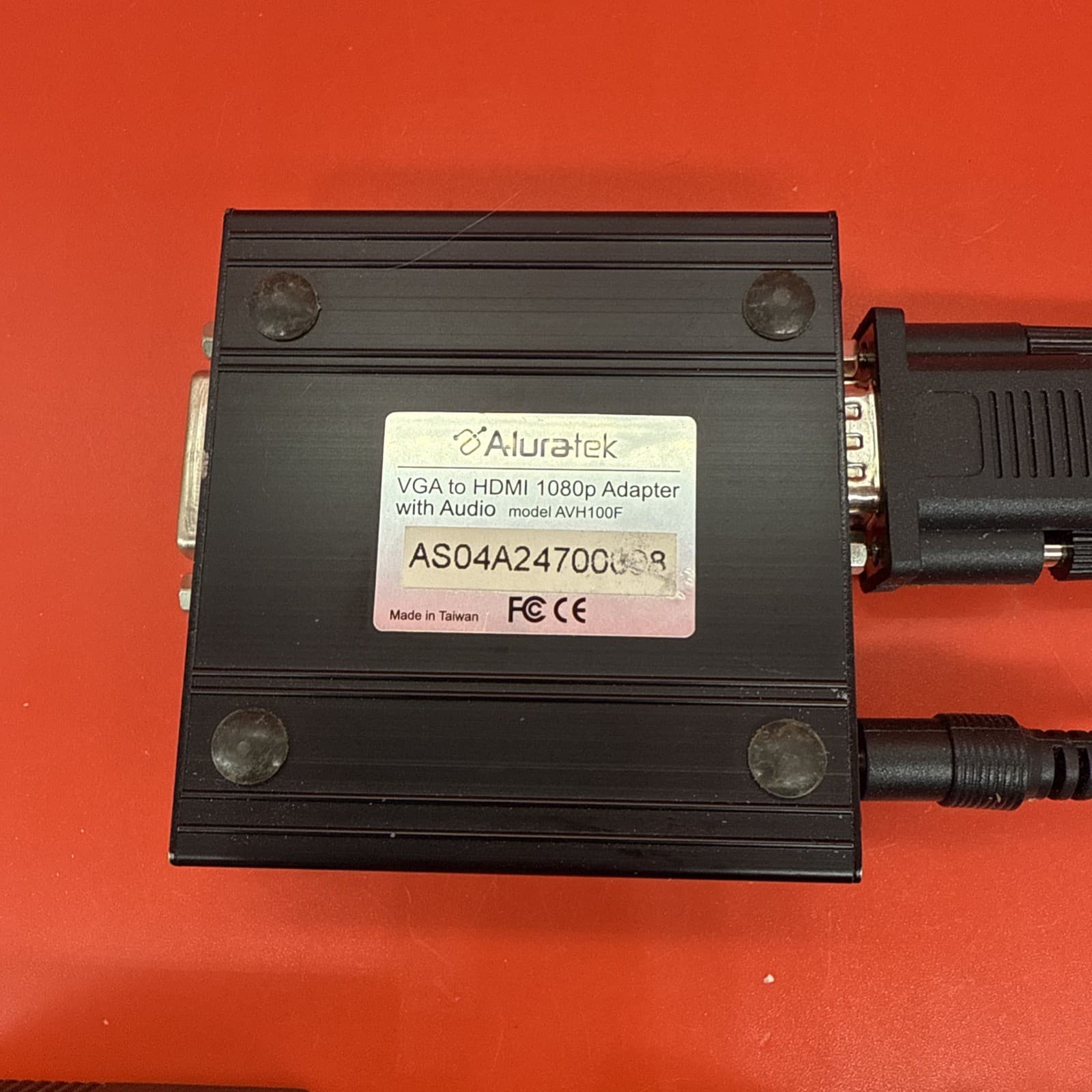 Aluratek VGA To HDMI 1080p Adapter With Audio AVH100F Black DVI-A Male - Image 7