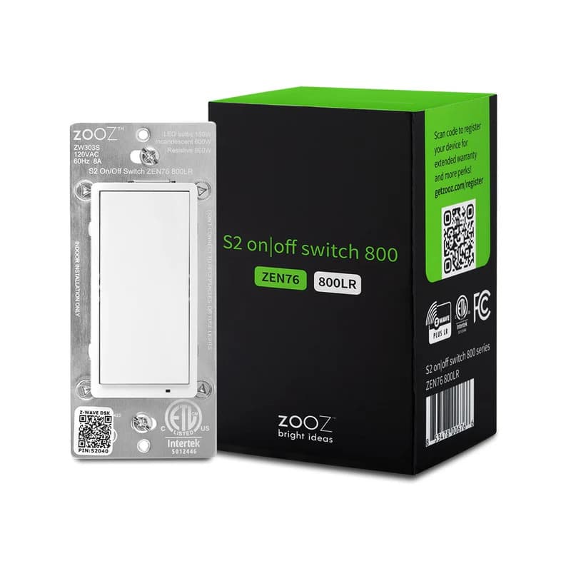 Zooz 800 Z-Wave On | Off Switch Smart Switch Smart Home NEW